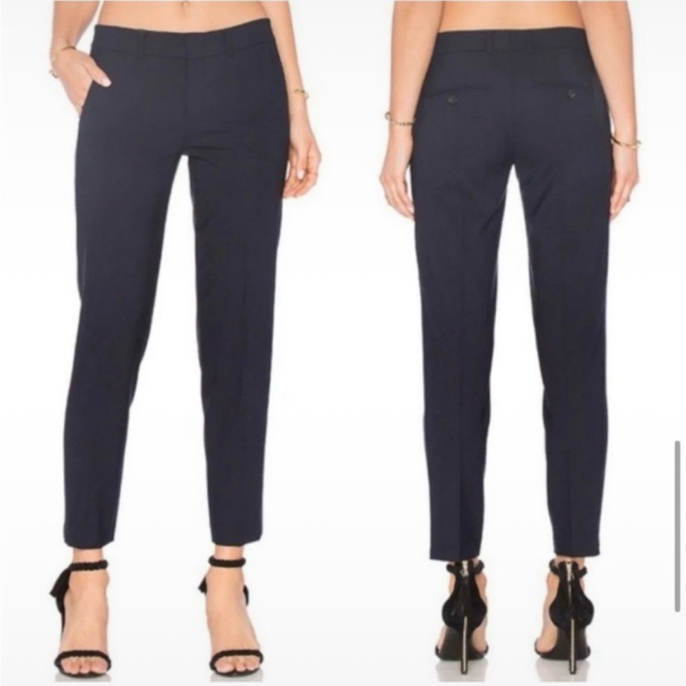 Vince Italian Stretch-Wool tapered side stripe pants Sz6